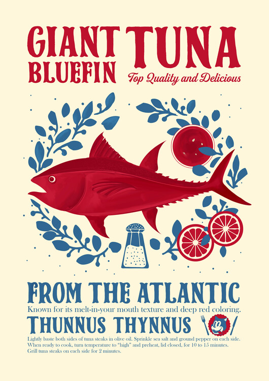 Levně Plakát, Obraz - Tuna kitchen print, Dionisis Gemos, 30 × 40 cm