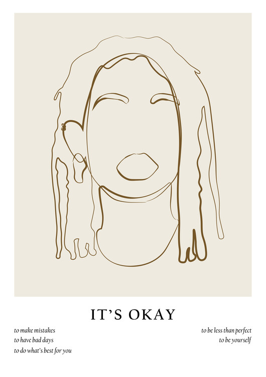 Poster Woman line portrait