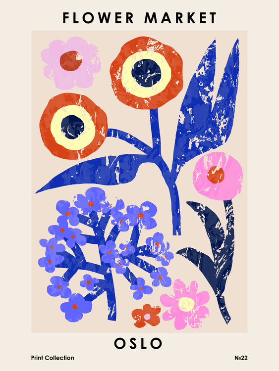 Levně Plakát, Obraz - Flower Market. Oslo, NKTN, 30 × 40 cm