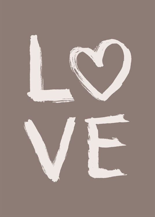 Sticker LOVE Toothy Brown