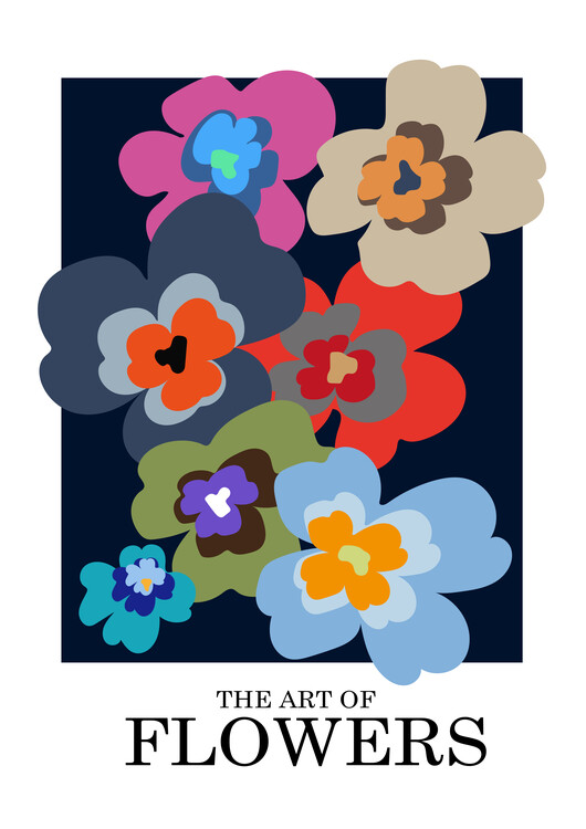 Плакат The Art Of Flowers Blue