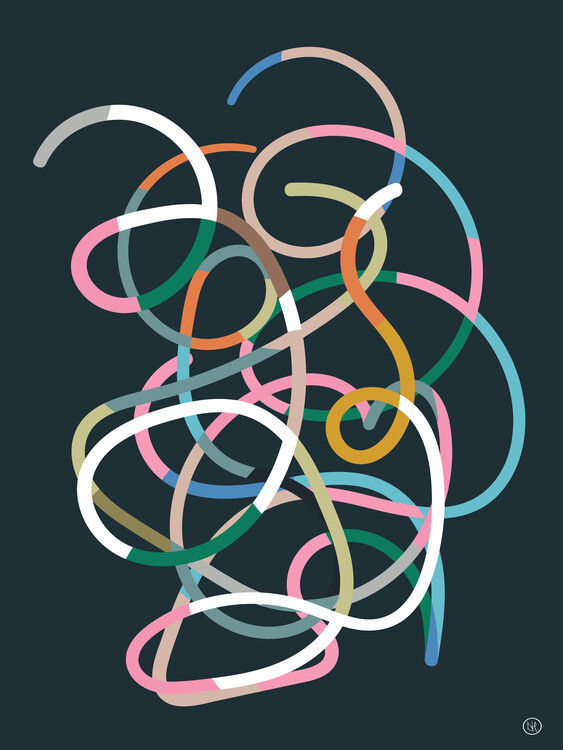 Levně Plakát, Obraz - Color Lines, Dan Hobday, 30 × 40 cm