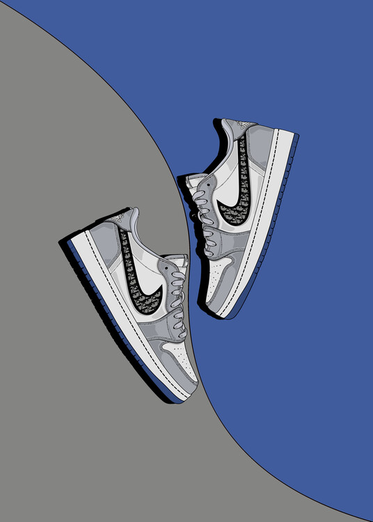 Poster air one low diors sneakers