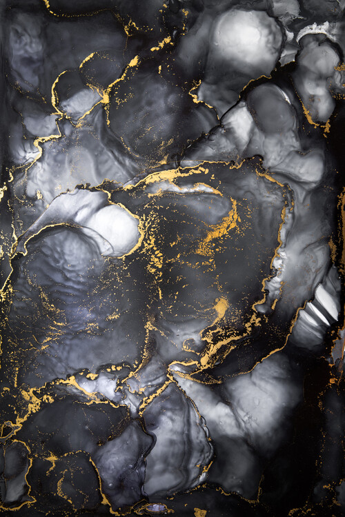 Poster Alcohol ink - Black Beauty