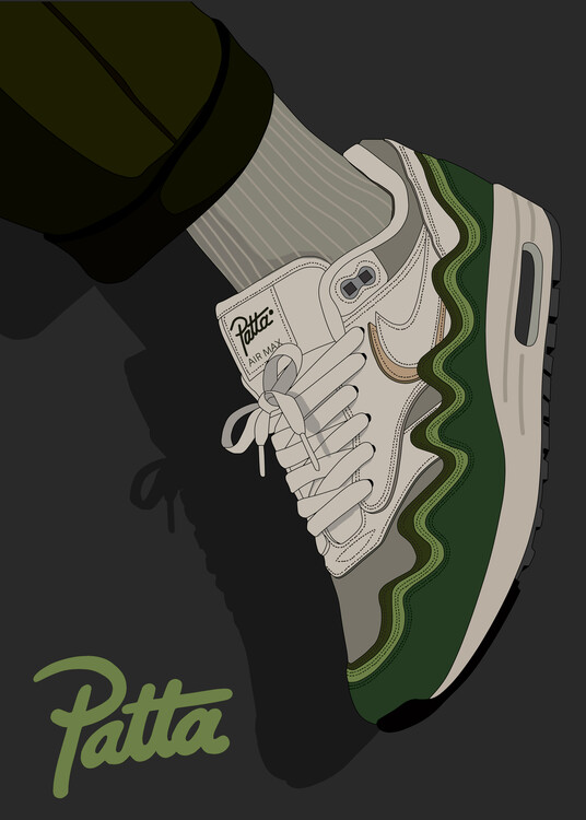 Poster max the patta green sneakers