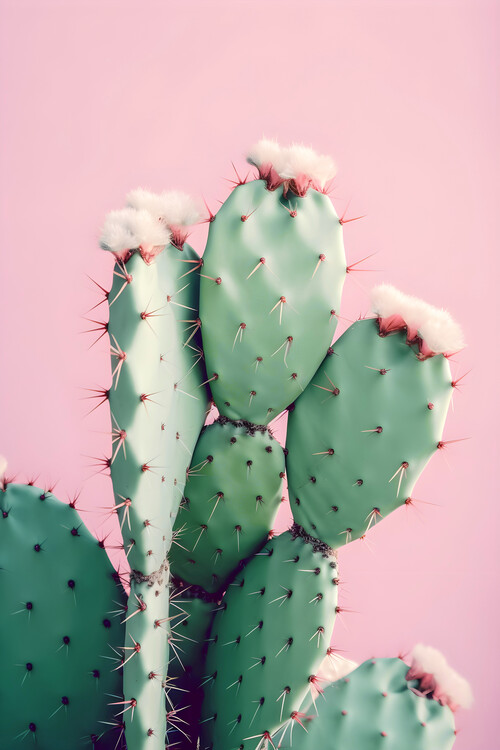 Plakát Cactus on pink background