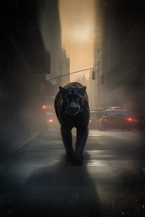 Poster Panther in the City