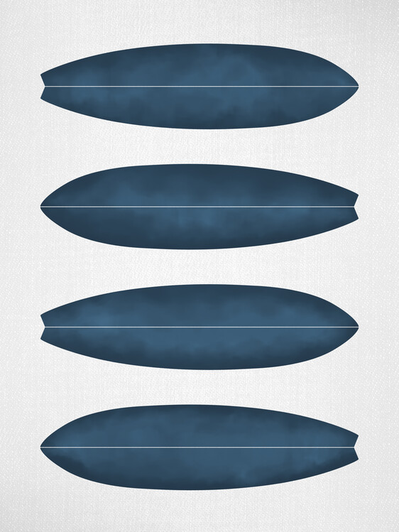 Poster Surfboards in Navy