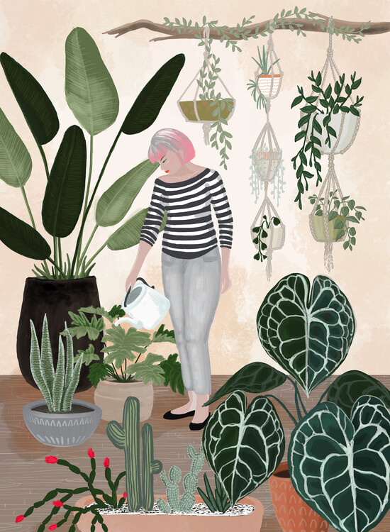 Poster My home jungle in neutrals
