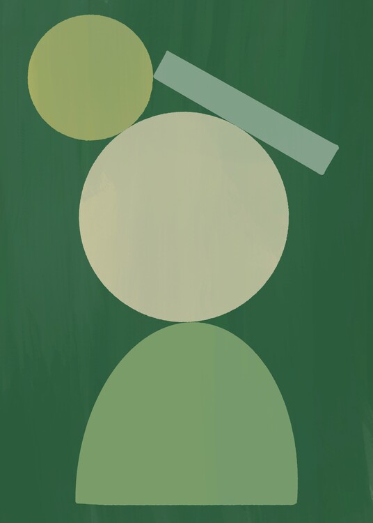 Poster Playing blocks Green