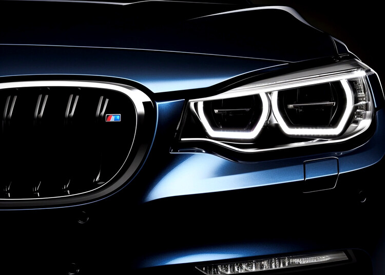 Plakát sportcar front lights