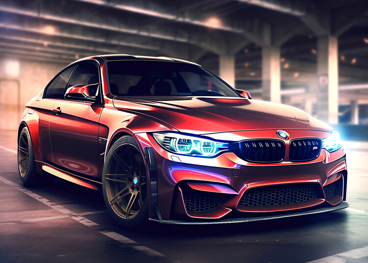Poster sportcar lights