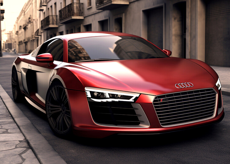 Canvas Print Sportcar in the city