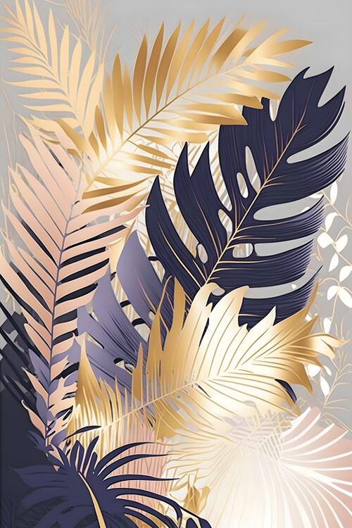 Poster Palmenblätter