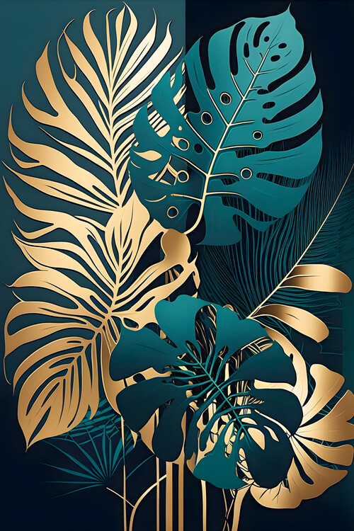 Poster Monstera Blätter