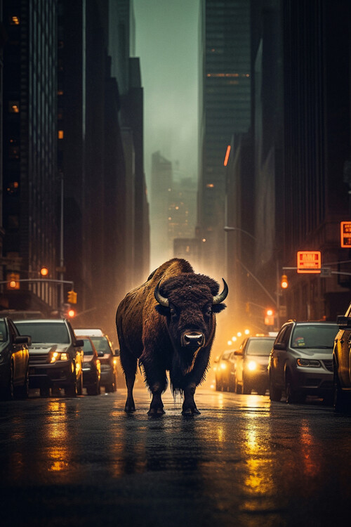 Αφίσα Bison in the City
