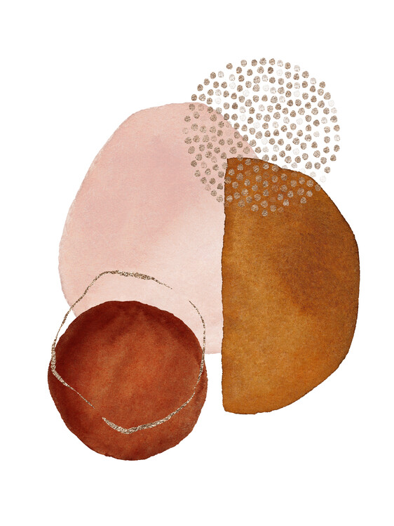 Плакат Watercolor Shapes in Red 2