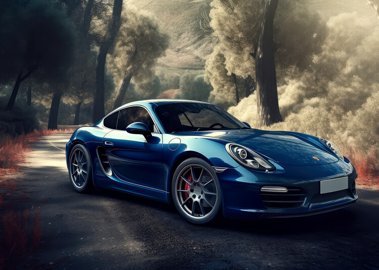 Canvas Print Blue sportcar