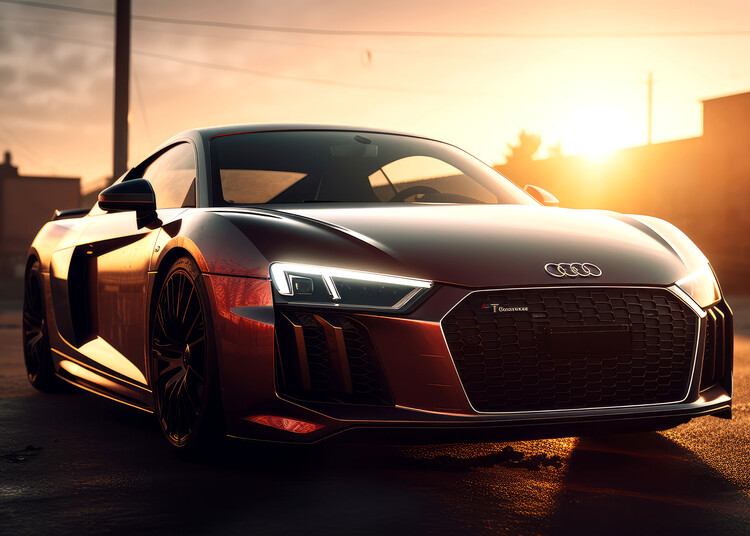 Poster Carmene red car