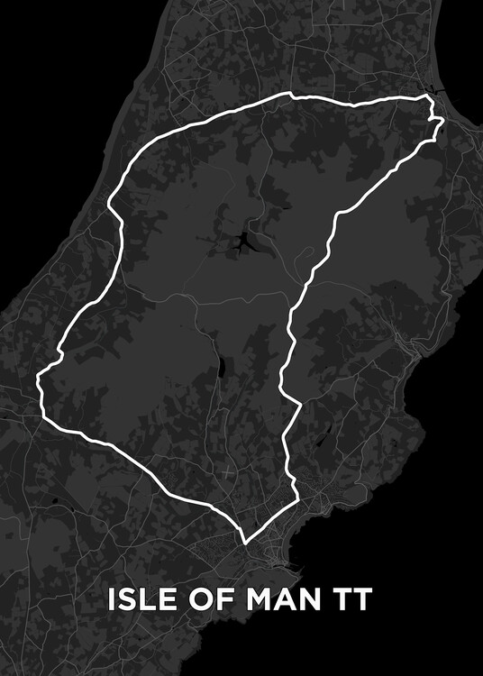 Poster Isle of Man TT Map