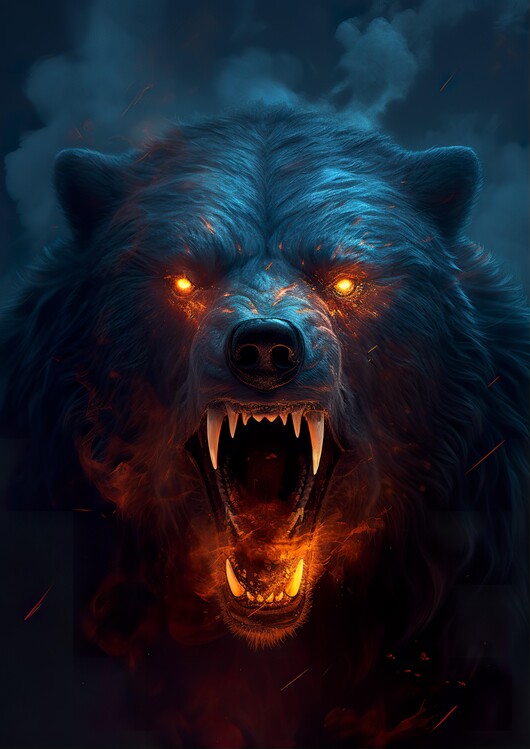 Plakat Bear Dark Fantasy