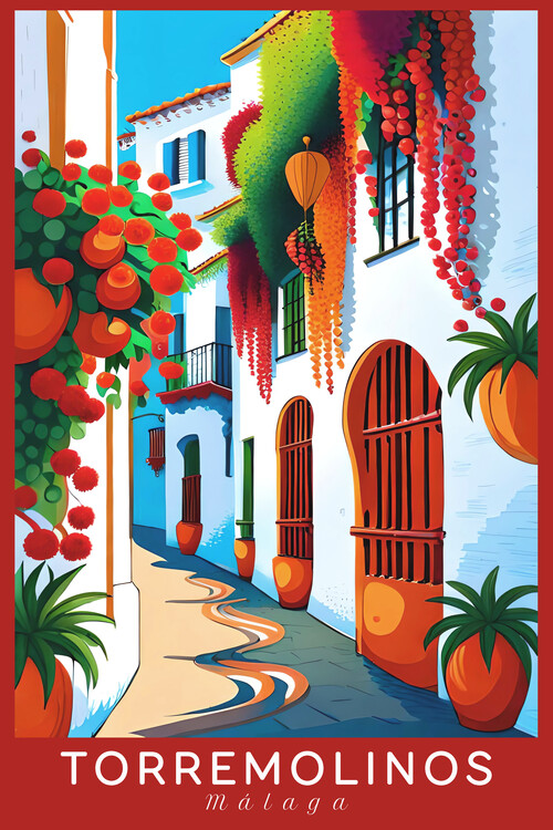Plakat TORREMOLINOS - Málaga | Coastal town, Vibrant and colorful