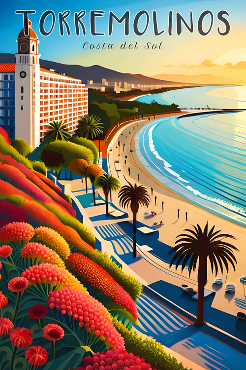 Poster TORREMOLINOS - Costa del Sol - Málaga | Seaside charm