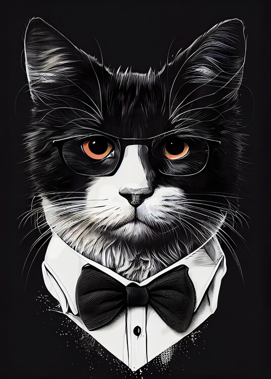 Poster Hipster Cat Oliver