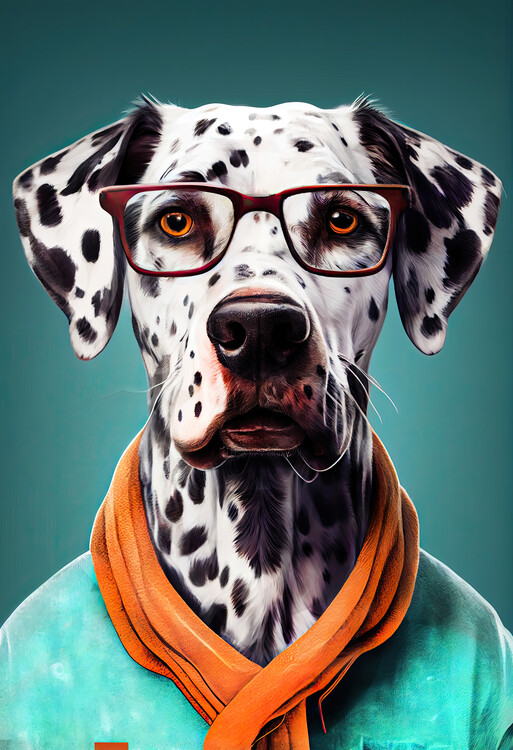 Poster Hipster Dog Pepper