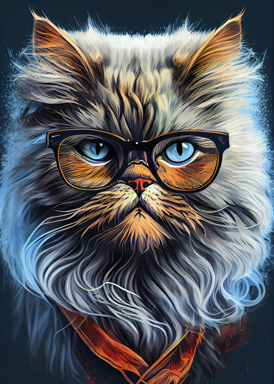 Poster Hipster Cat Teo