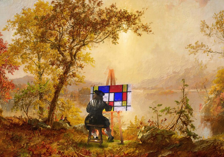 Plakát Authentic Cubist Landscape