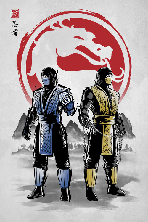 Canvas Print Ninjas under the sun