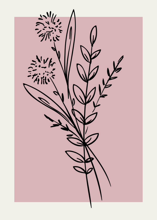 Plakát Pink Wall Neutral Color