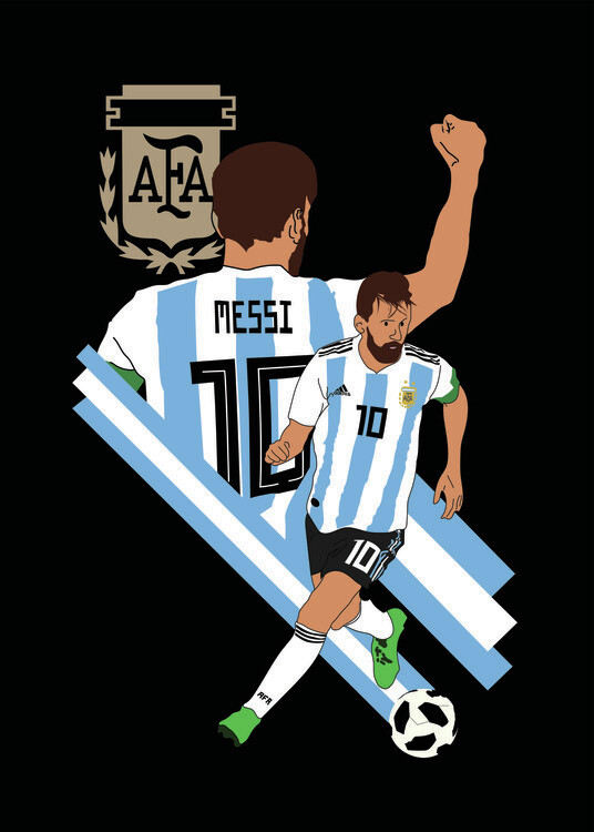 Poster Argentina Captain 10 World Cup