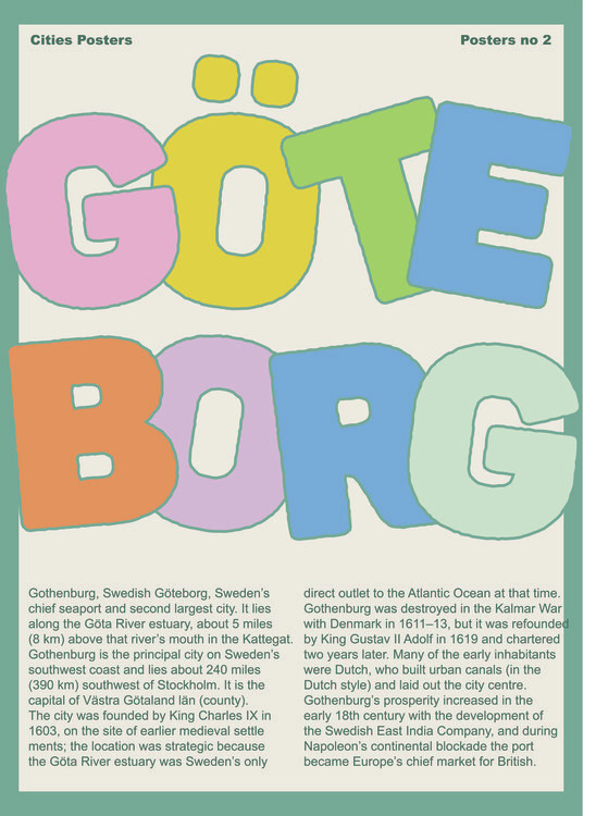 Poster Göteborg Gothenburg Sweden