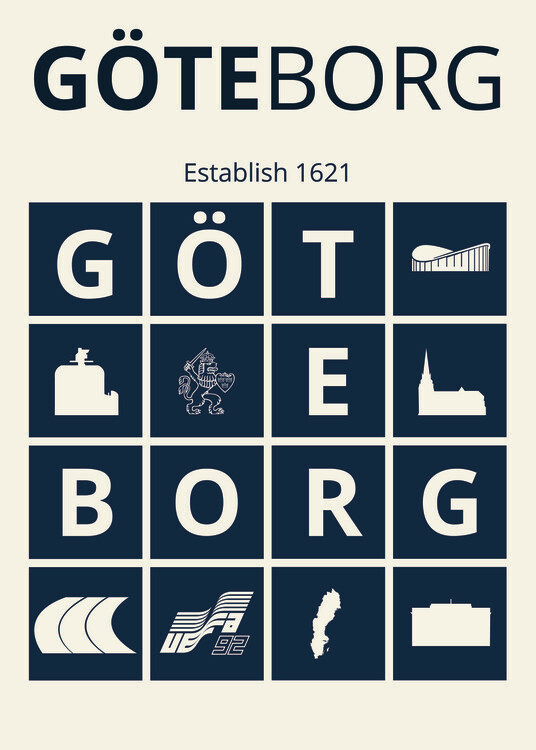 Poster Göteborg Gothenburg Sweden