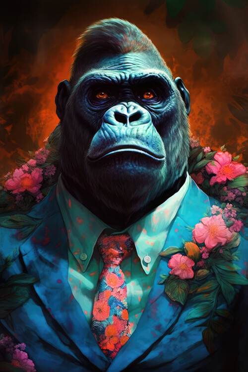 Poster Hipster Gorilla