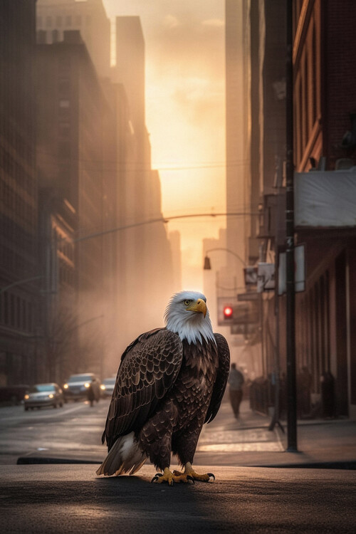 Poster Eagle in the City