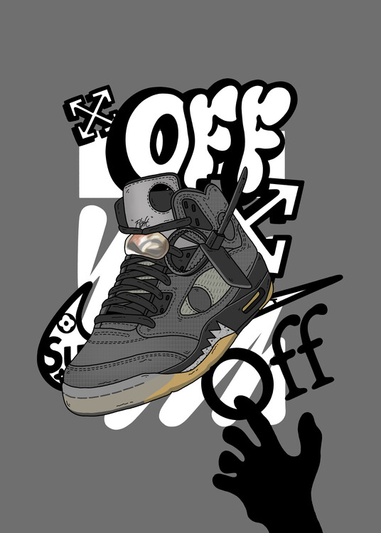 Poster fly black muslin