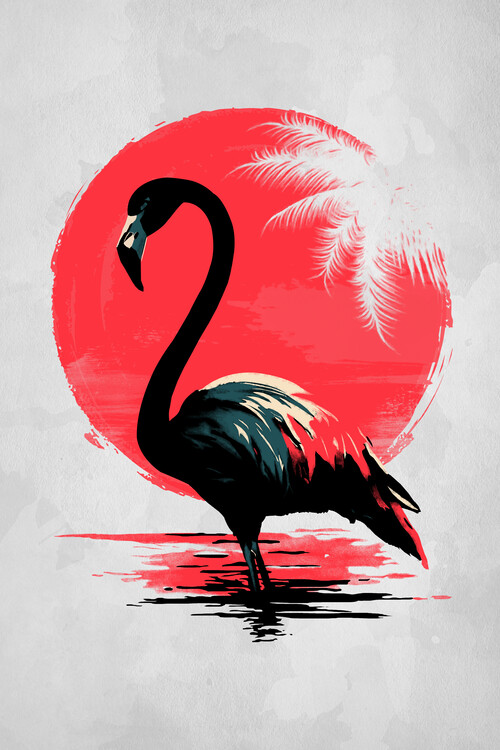 Poster Flamingo under the sun