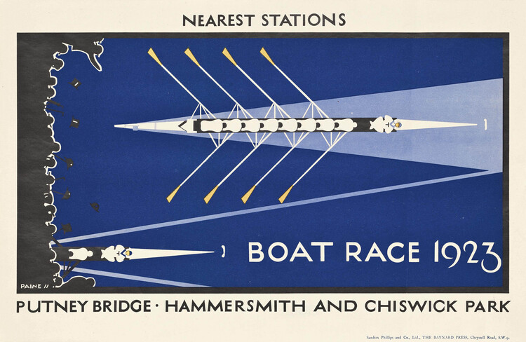 Poster Boat Race poster 1923 Oxford v Cambridge