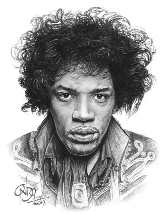 Canvas Print Hendrix illustration