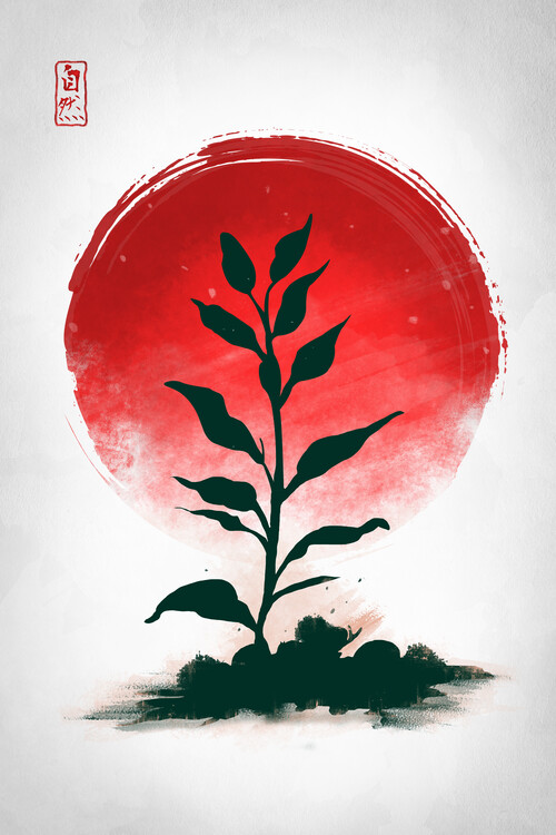 Poster Red sun nature