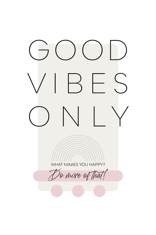 Poster What makes you happy - pink