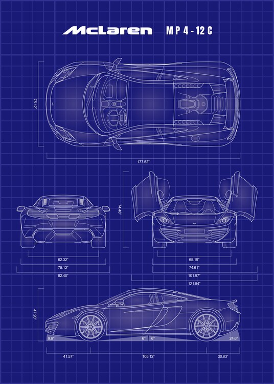 Poster McLaren MP4 2011 Blueprint