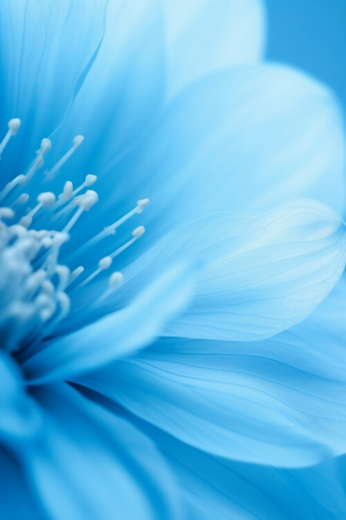 Poster Blue macro flower