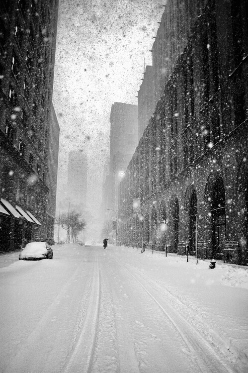 Poster New York Walker in Blizzard