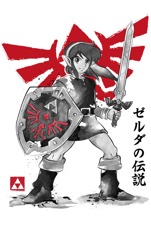 Plakát Legendary hero sumi e