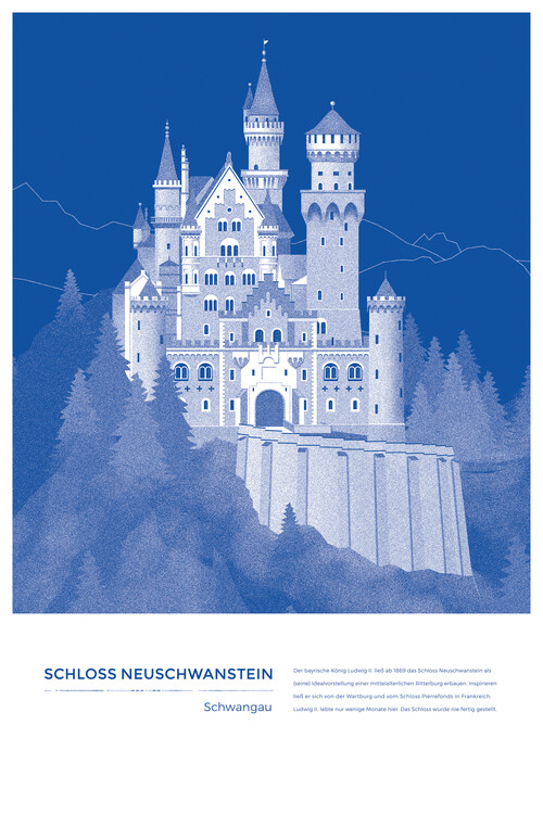 Poster Michael Kunter - Schloss Neuschwanstein Schwangau
