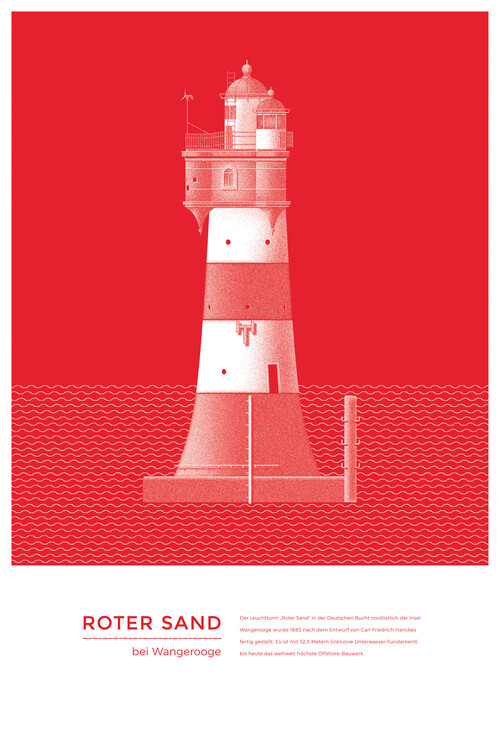 Plakat Michael Kunter - Roter Sand Wangerooge